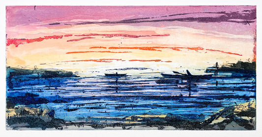 Havpadlere i solnedgang – Kristian Finborud – 2022