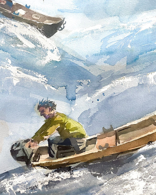 Grov sjø II detalj 1 – Kristian Finborud – 2024